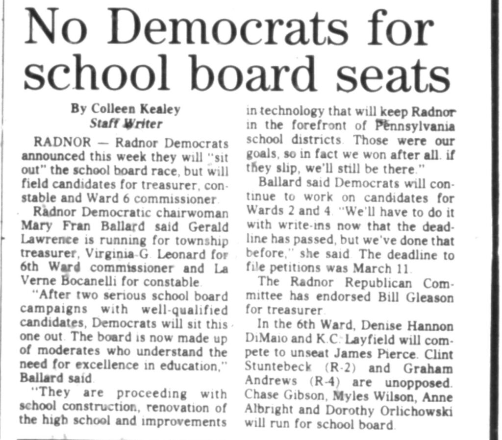 Radnor No Dems