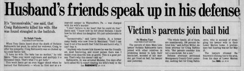 Friends Speak Up for Craig