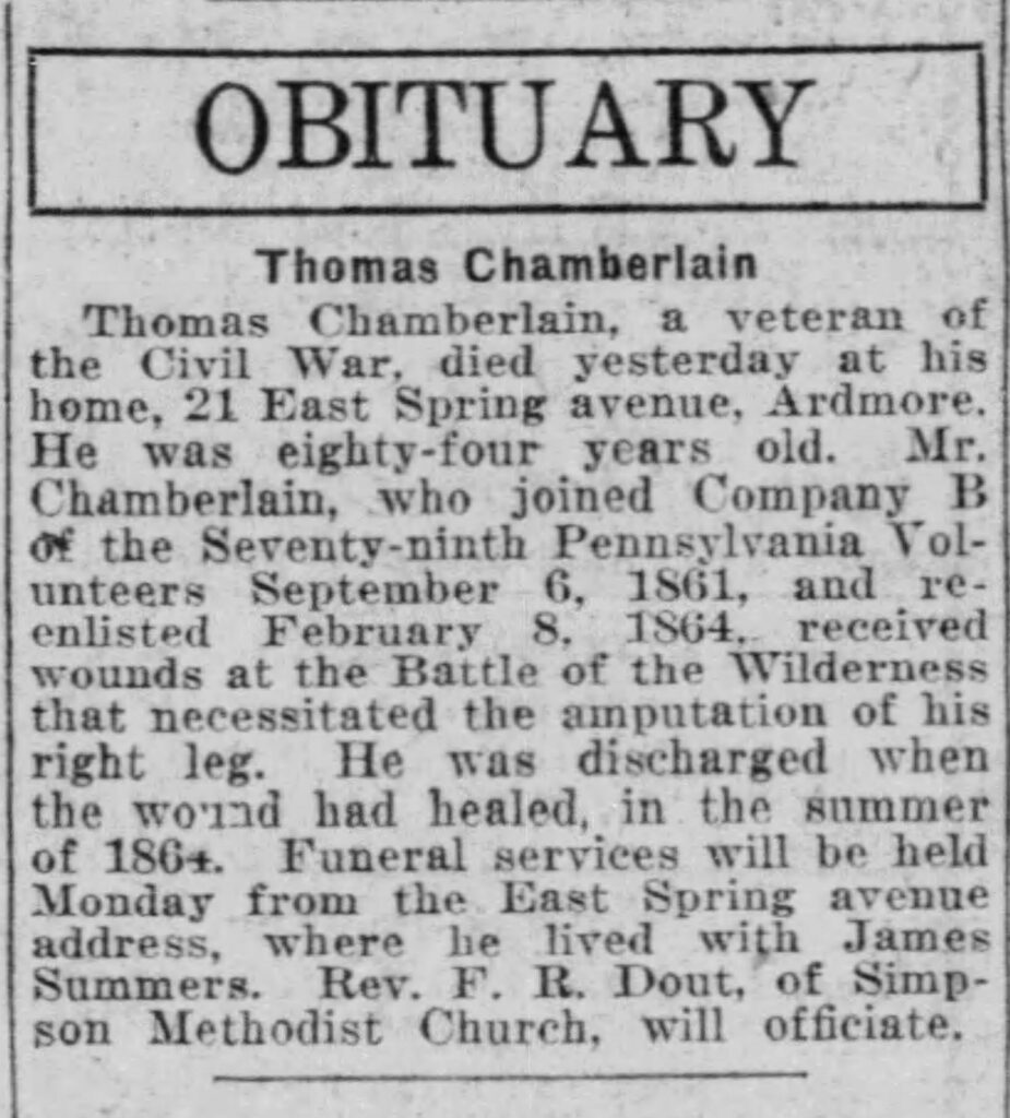 Ardmore Civil War Vet