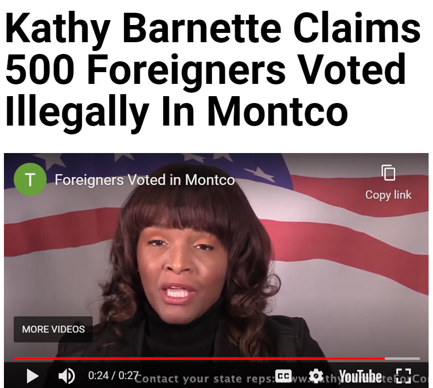 Kathy Barnette 500 Foreign