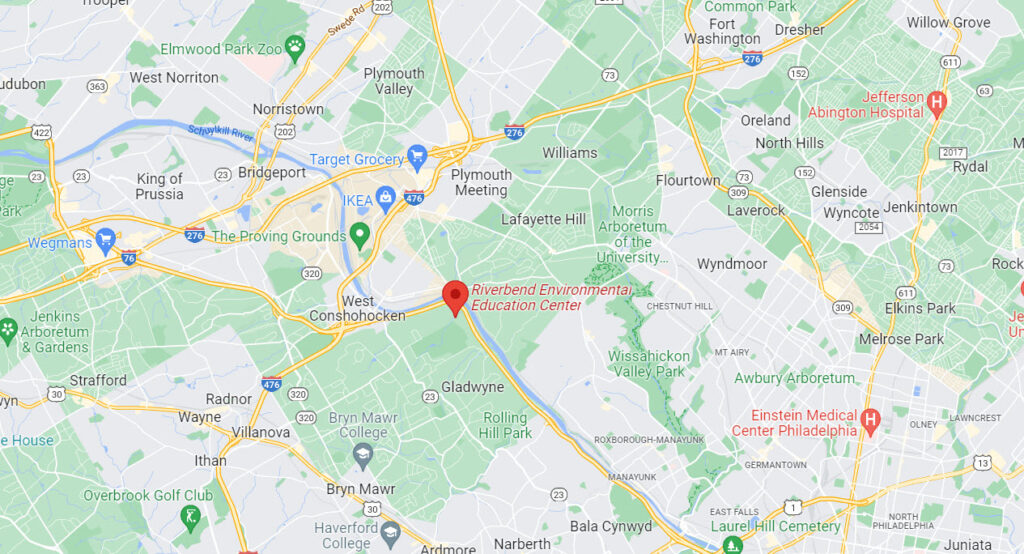 Map to Riverbend Environmental Center