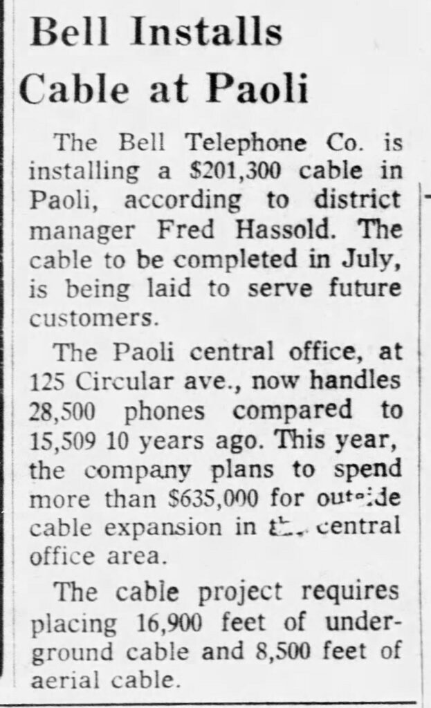 Paoli Bell Cable
