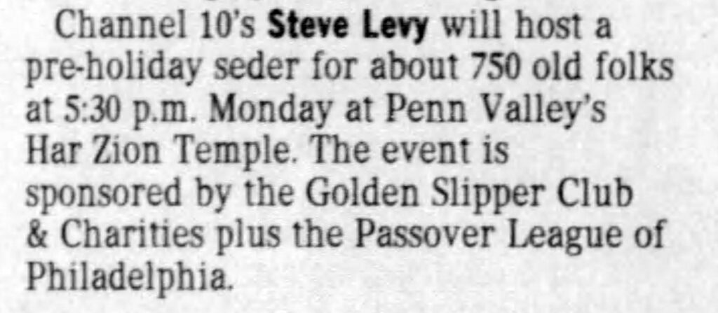 Penn Valley Seder