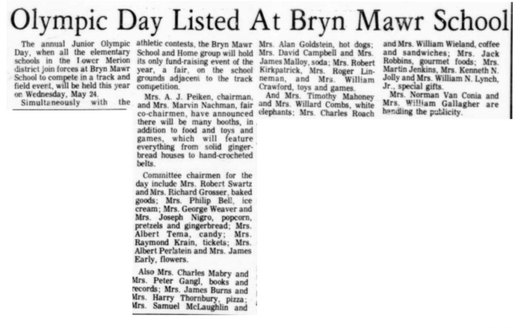Bryn Mawr Olympics
