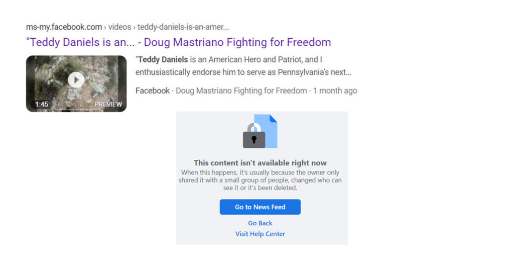 FB Content Removed