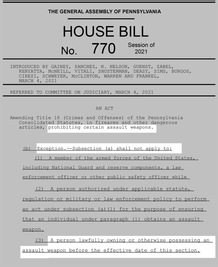 Failed Pa Assault Weapons Ban