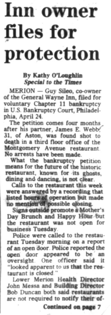 Merion Sileo Bankruptcy