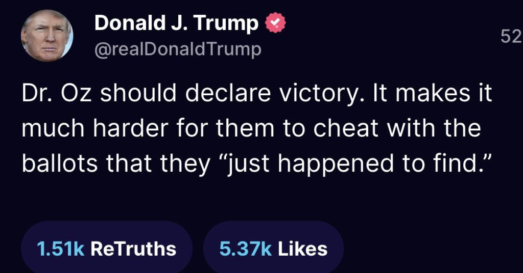 Trump Oz Declare Victory