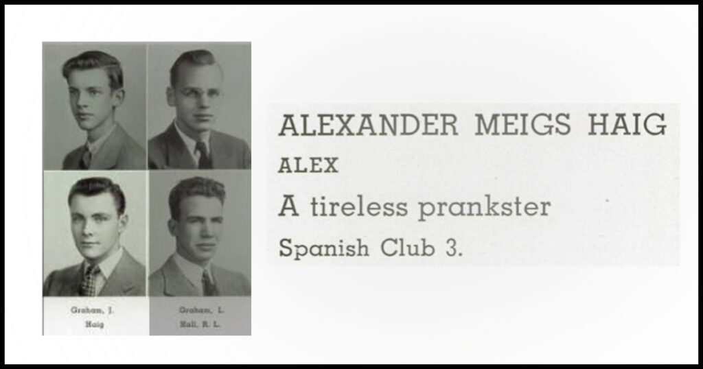 Al Haig Year Book Answer