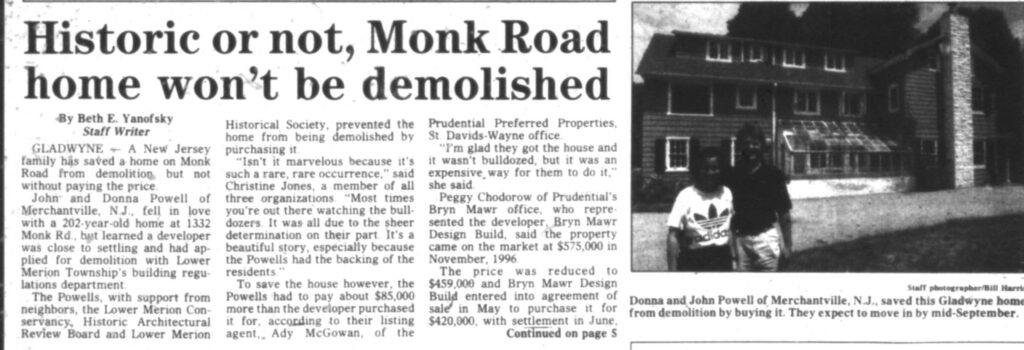 Gladwyne Monk Road