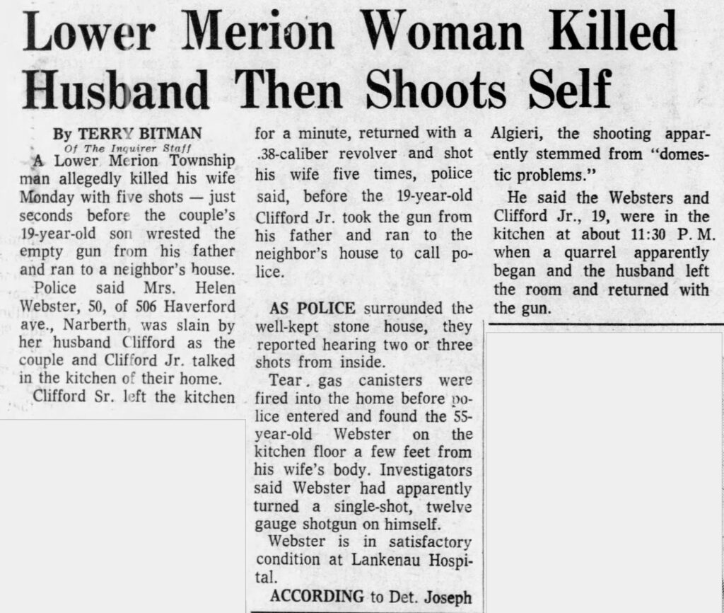 Merion Shoots Wife