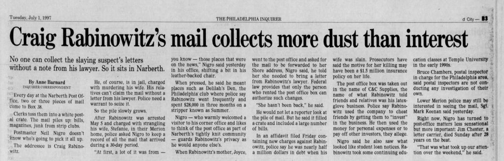 Narberth Rabinowitz Mail