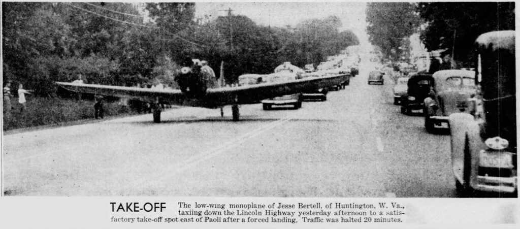 Paoli Plane Landing