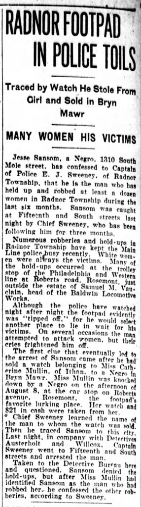 Radnor Robberies