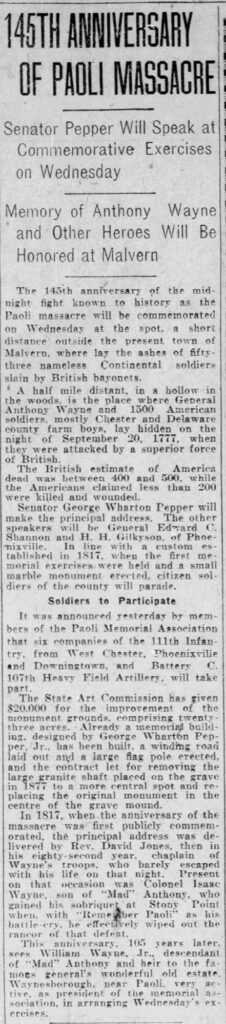 Malvern Paoli Massacre