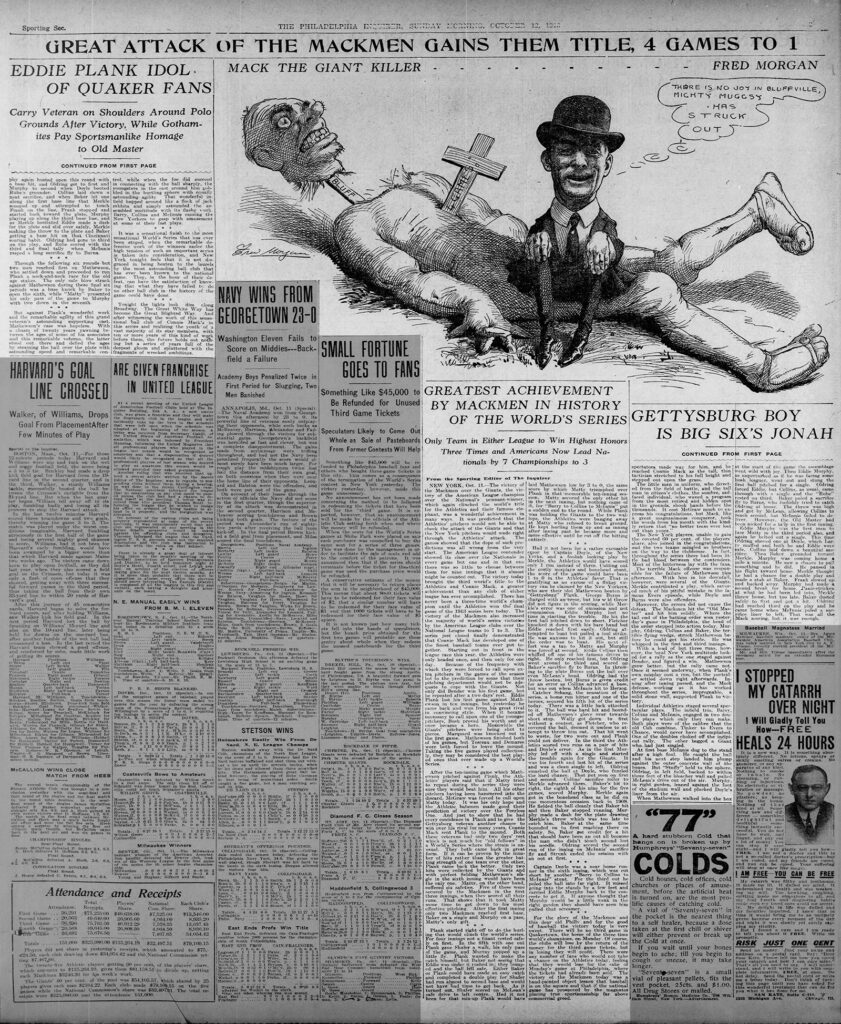 1913 World Series Phildelphia A's Defeat New York Giants