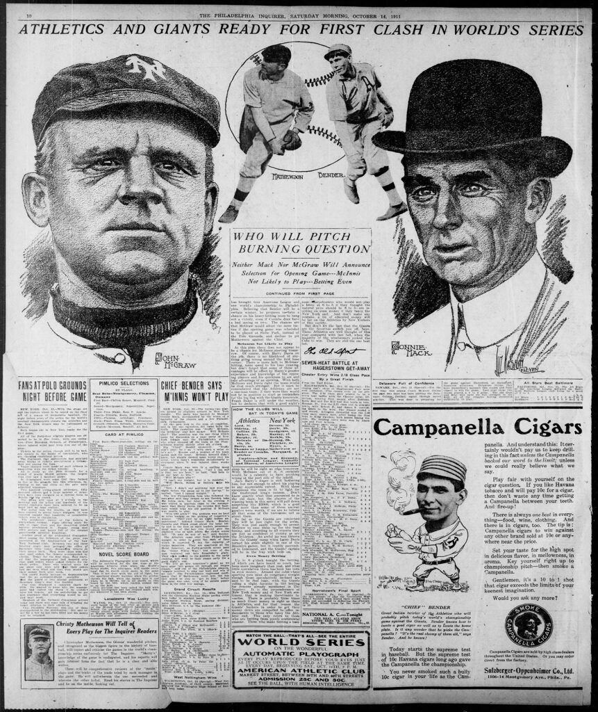 1911 World Series Philadelphia A's vs New York Giants