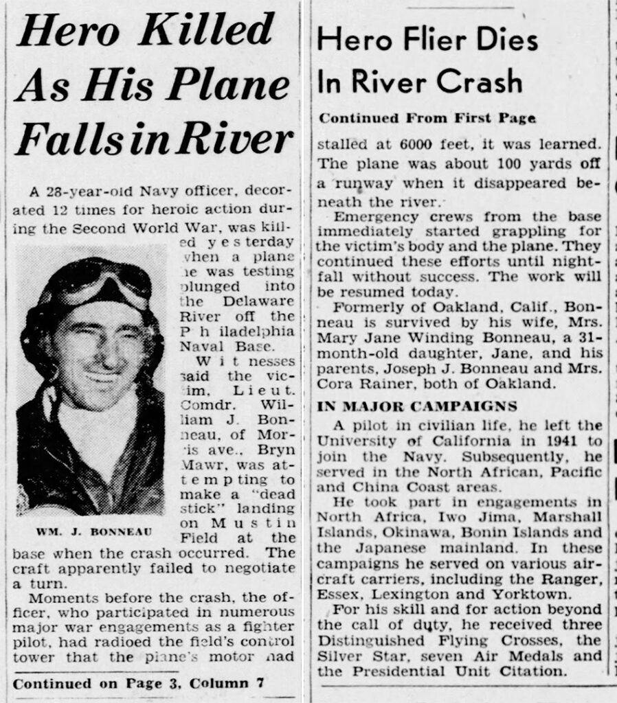 Bryn Mawr Pilot Killed