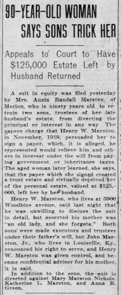 Merion Law Suit