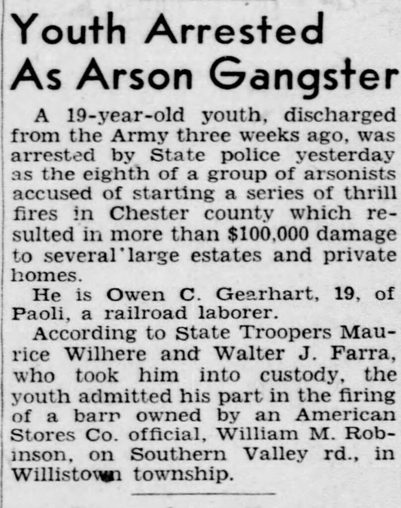 Paoli Arsonist