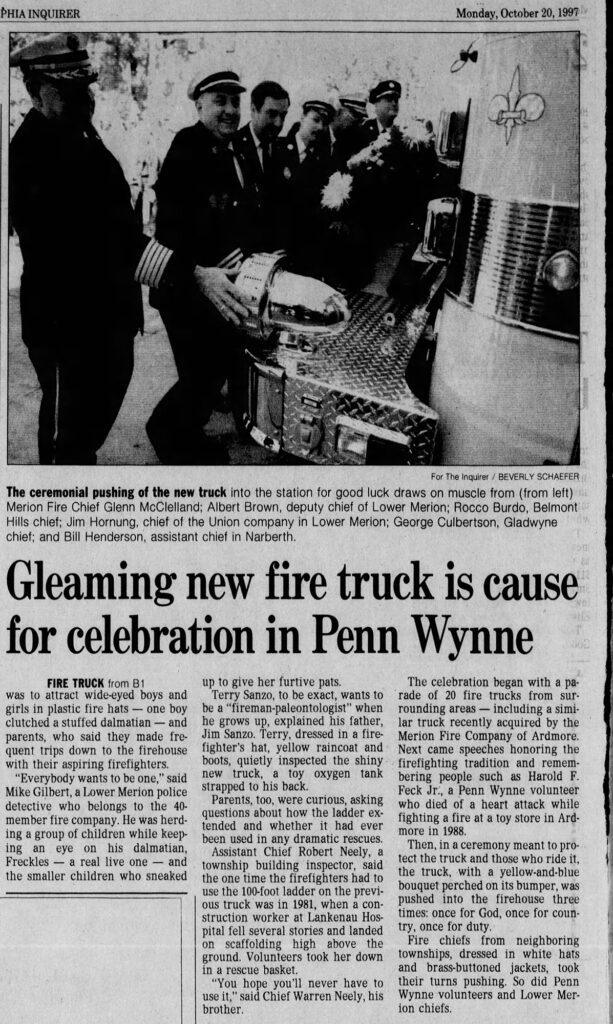 Penn Wynne Fire Truck