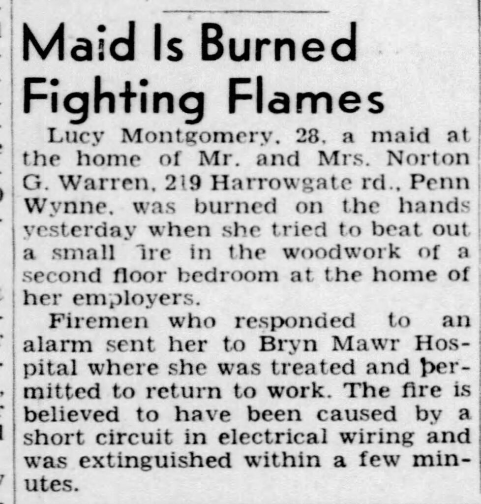 Penn Wynne Maid Burned