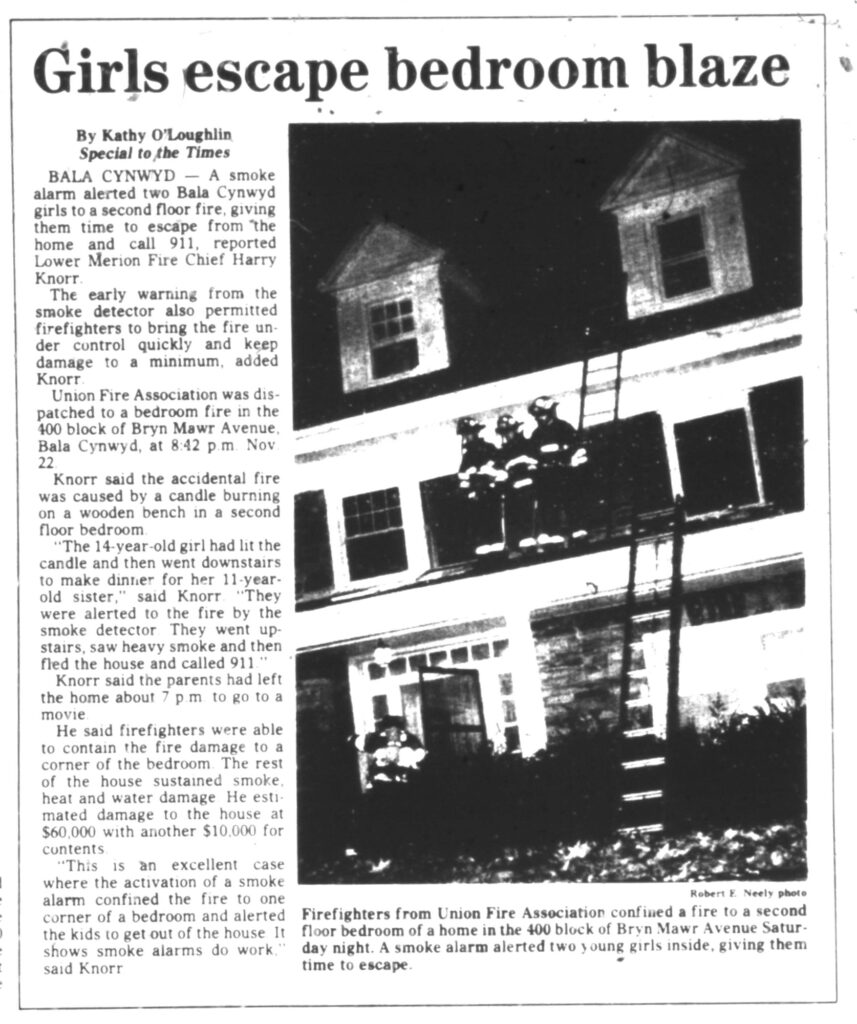 Bala Cynwyd Fire