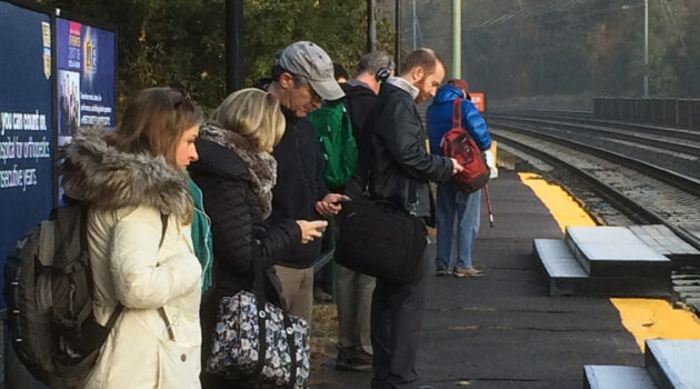 Waiting For Train At Merion Station