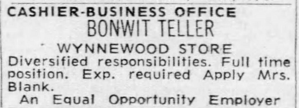 Wynnewood Bonwits