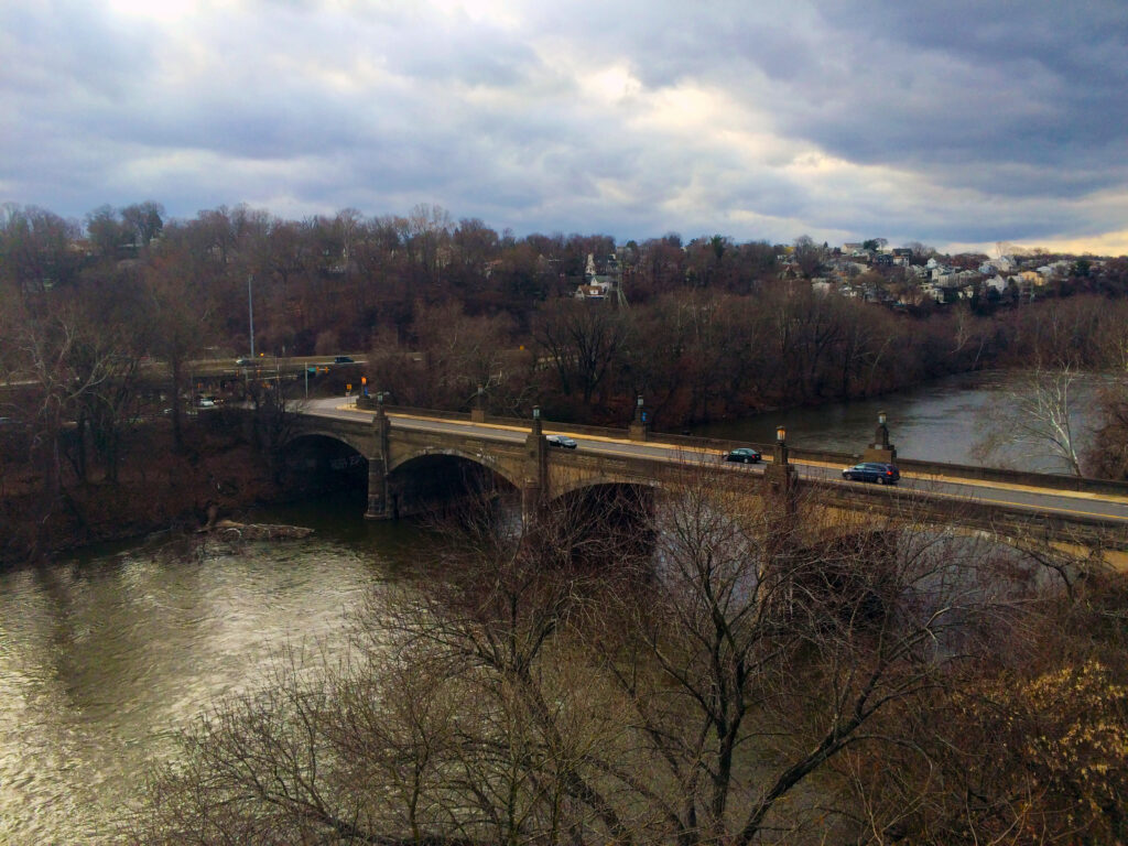 Looking At Belmont Hills From the Cynwyd Trail Bridge