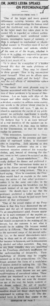 Bryn Mawr College Psychoanalysis B