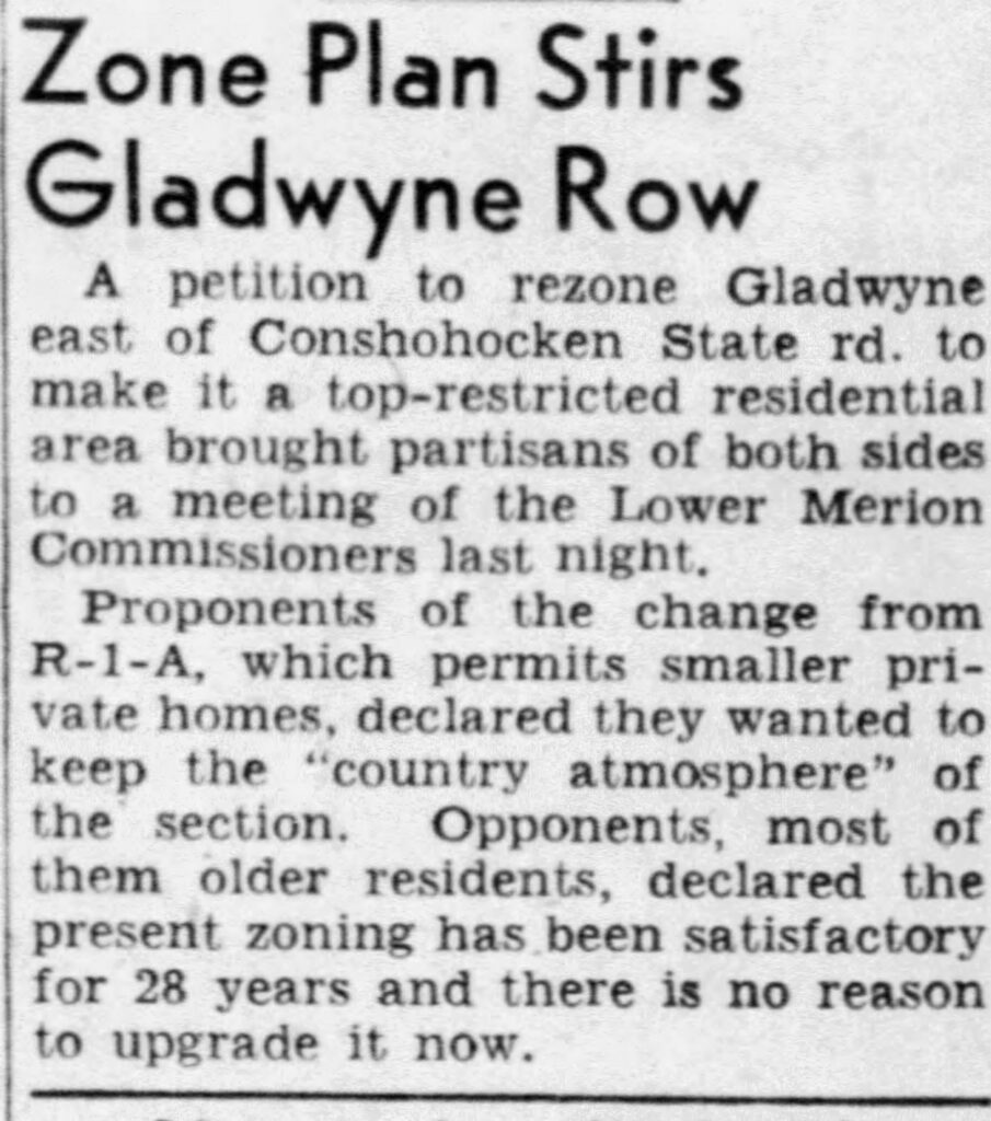Gladwyne Zoning