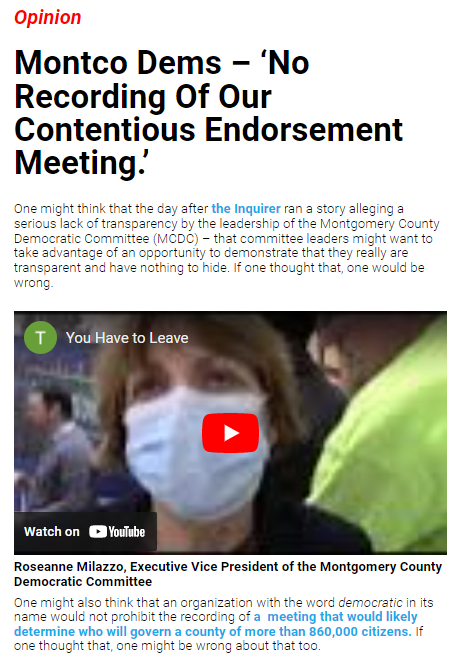 Montco Dems No Recording
