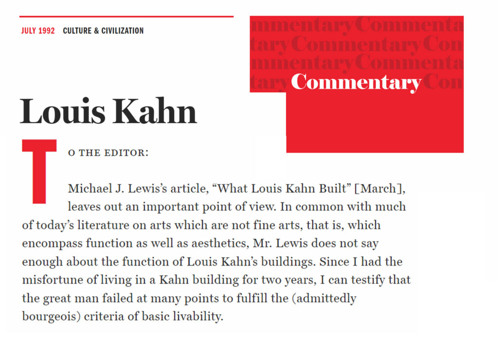 Kahn's Harshest Critic