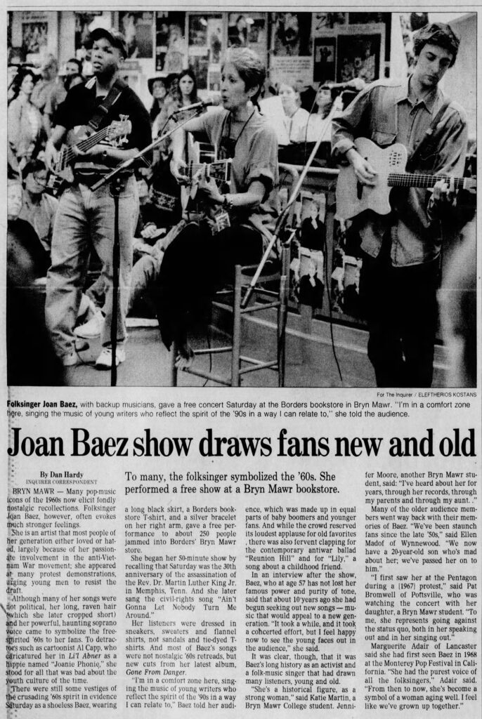 Bryn Mawr Joan Baez