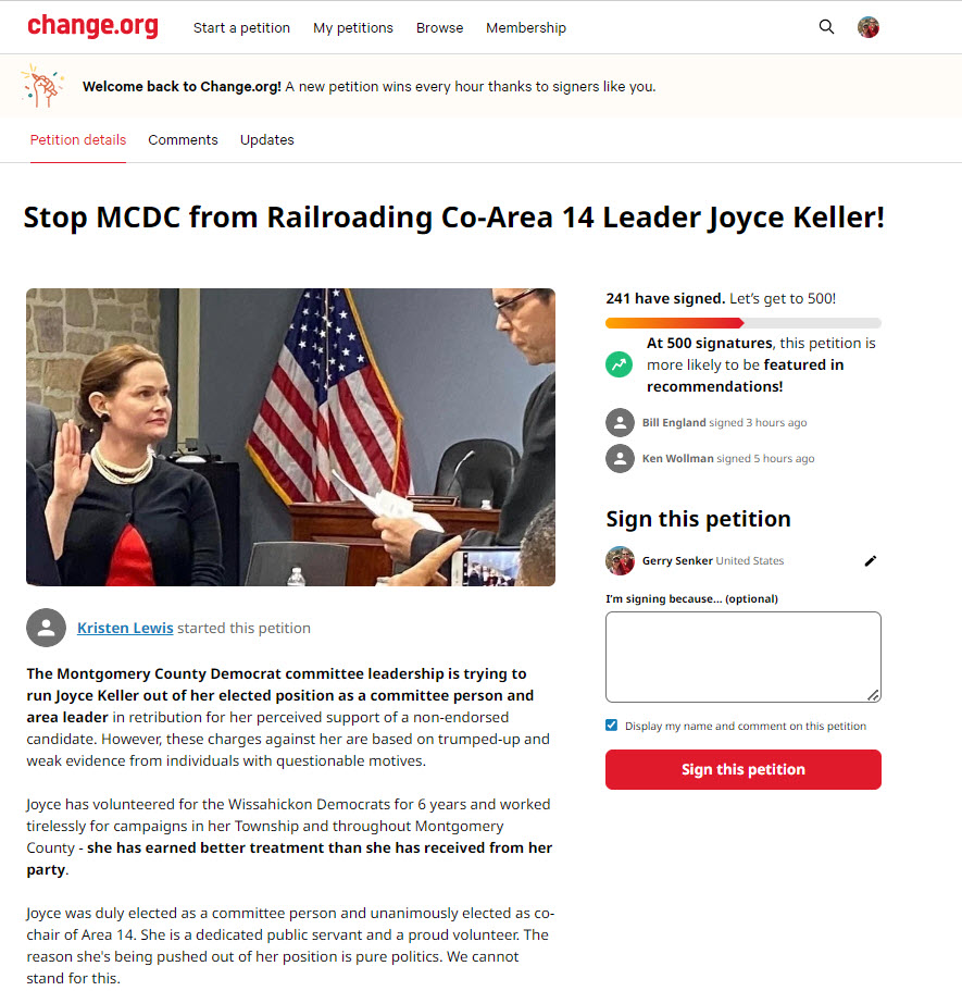 Change Petition