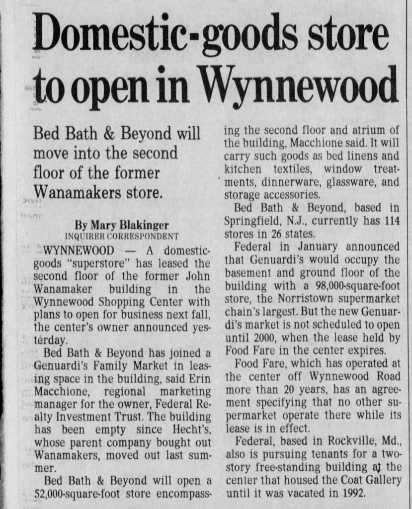 Bed Bath Annoncement