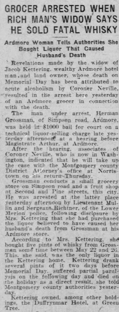 Ardmore Grocer Arrested