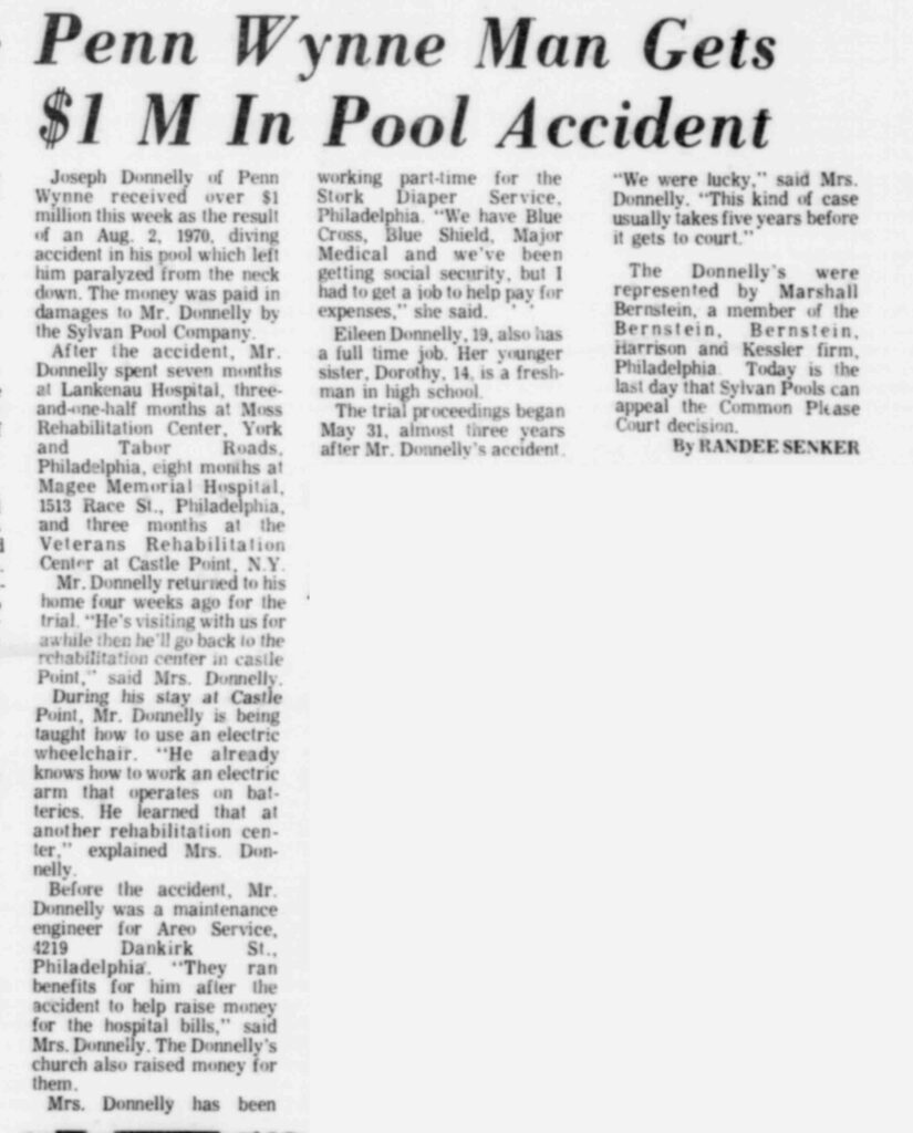 Penn Wynne Pool Accident