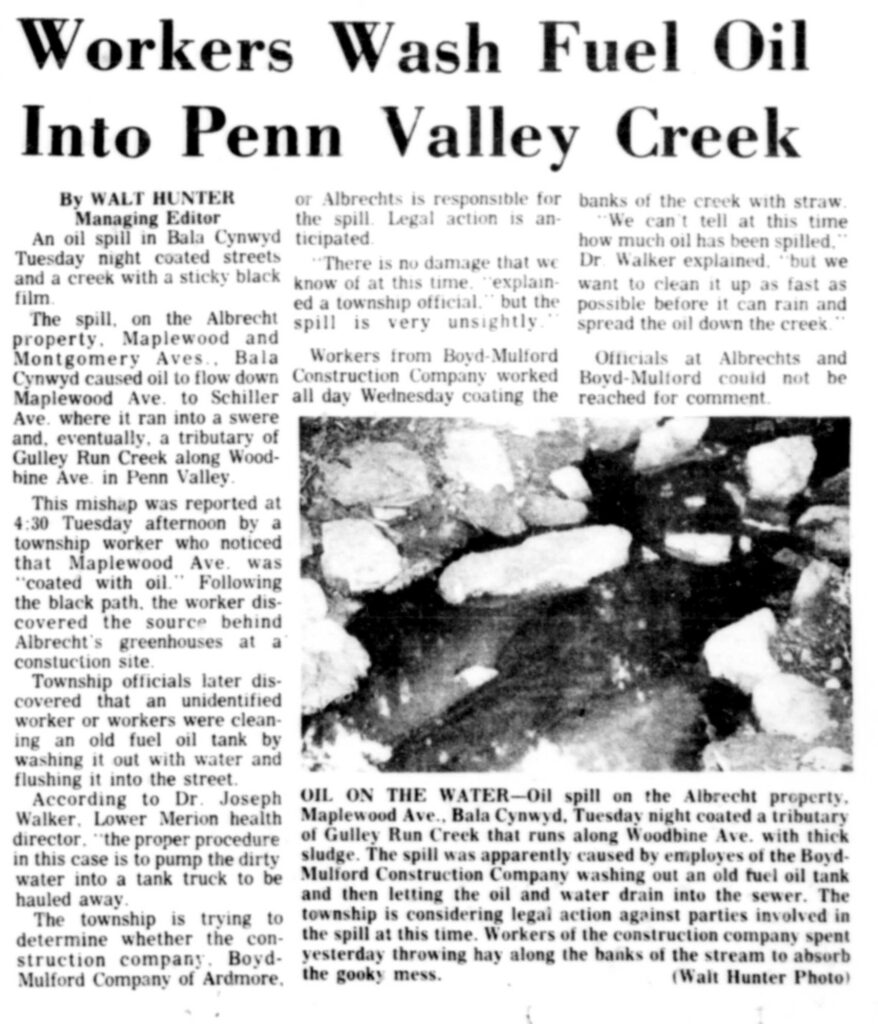 Penn Valley Oil in Creek
