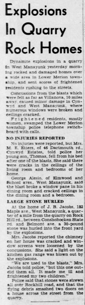 West Manayunk Explosion