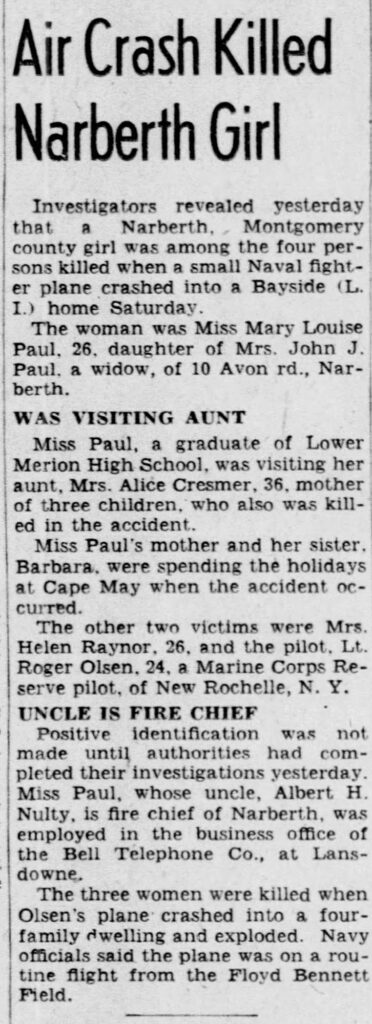Narberth Air Crash