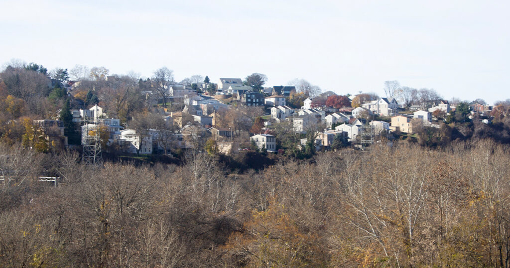 Belmont Hills From The Pedestrian-Bike Bridge To Manayunk FB