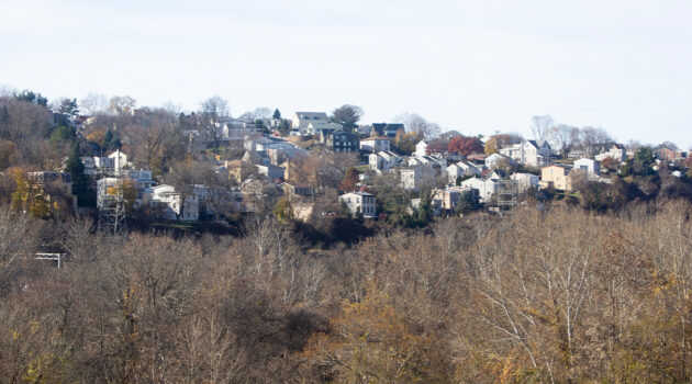 Belmont Hills From The Pedestrian-Bike Bridge To Manayunk FB