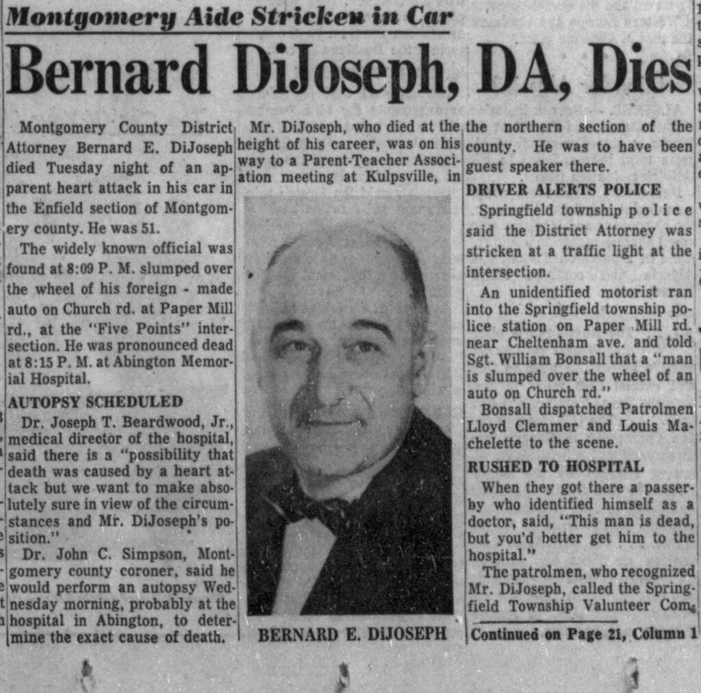 DA DiJoseph Dies