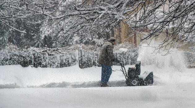 Neighbor with snow blower FB