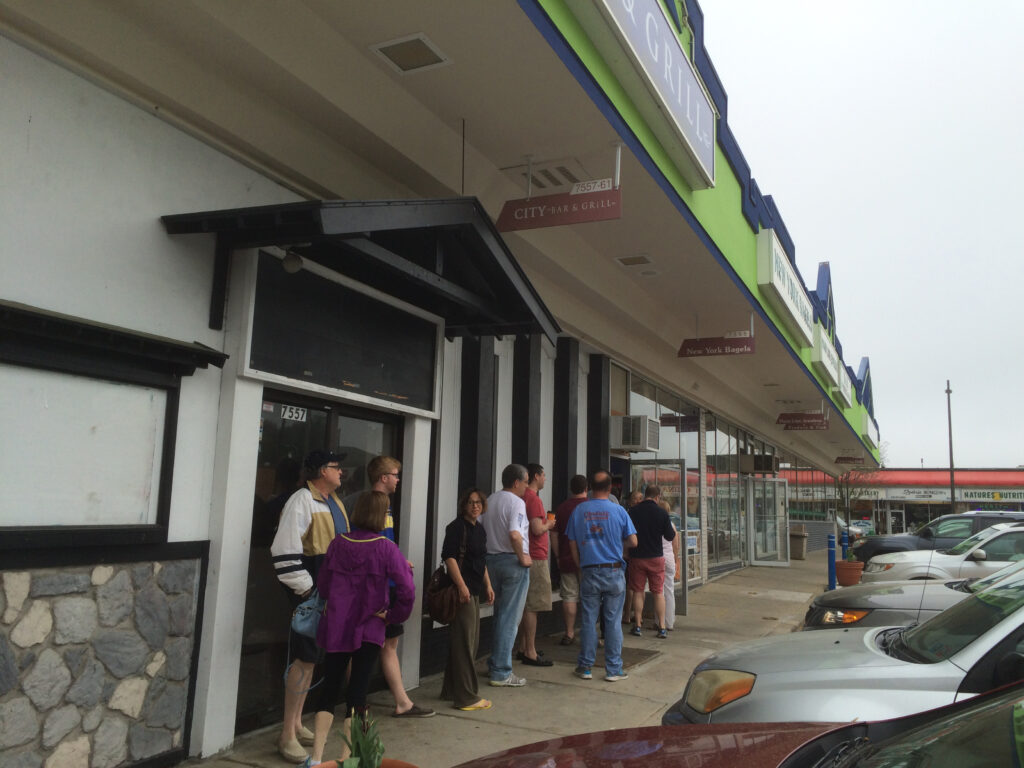 Waiting in Line for Bagels